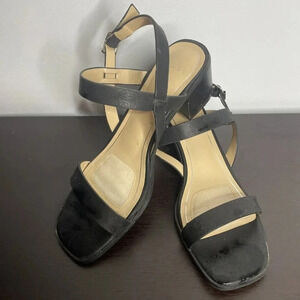 Women's Strappy Black Heels 10M Aubrey C&M